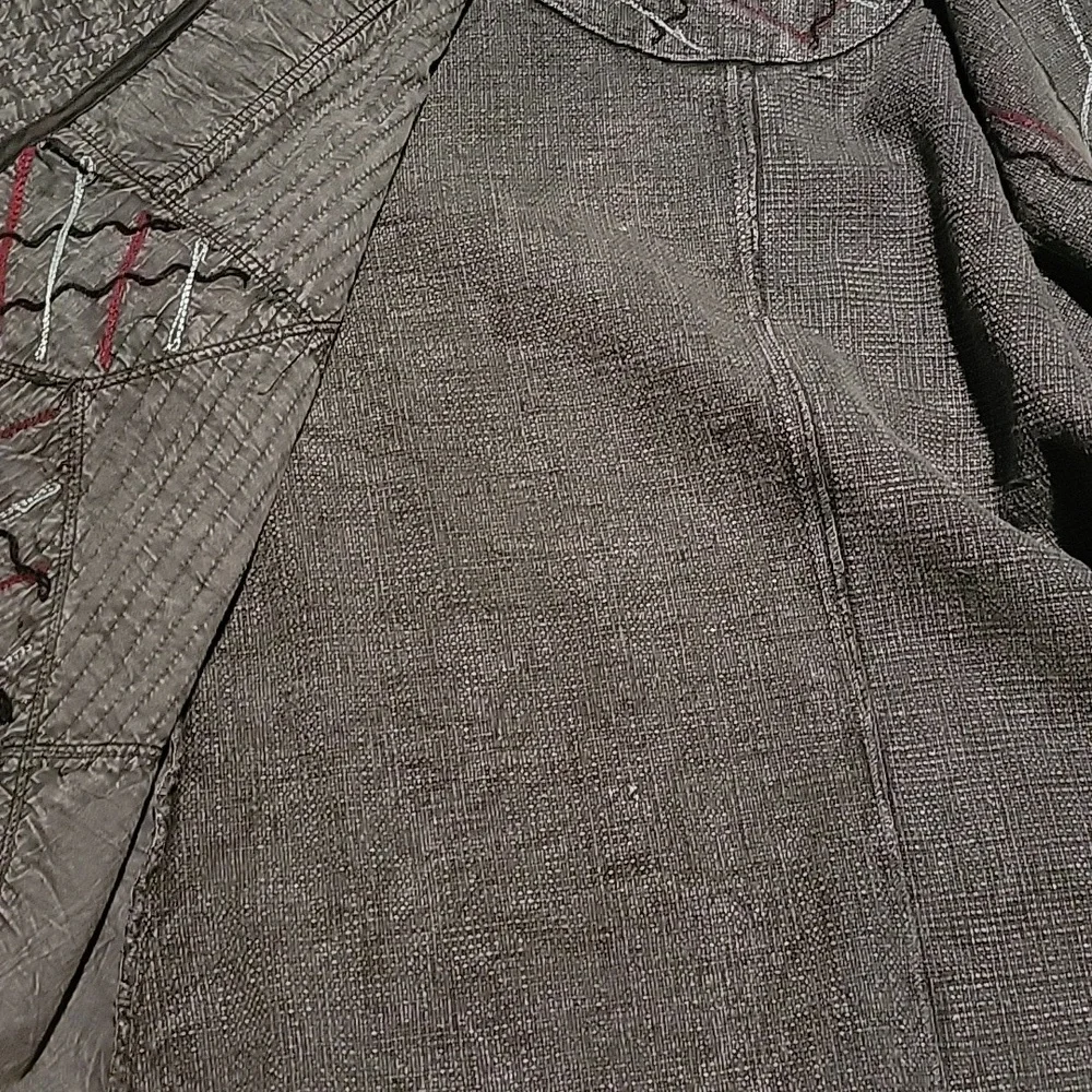 PASLEY & SAGE MIXED TEXTILE EMBROIDERED BOHO FABRIC JACKET - Picture 10 of 13